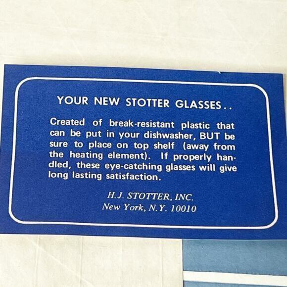 VINTAGE MCM H.J. STOTTER Candy Cane Christmas Acrylic Tumbler Glasses Set of 6 - Picture 9 of 9